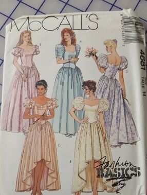 McCall's Women's Prom Dress Pattern - Pastel Blue & Multi